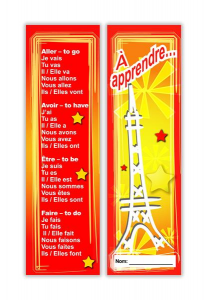 French bookmark Verbs